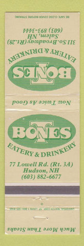 Matchbook Cover - T Bones Eatery Drinkery Hudson NH Salem