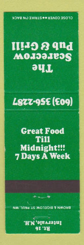 Matchbook Cover - Scarecrow Pub Grill Intervale NH