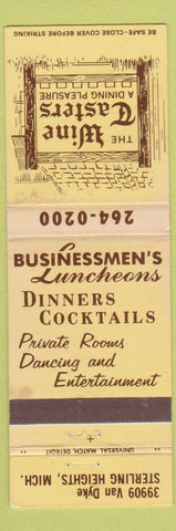 Matchbook Cover - Wine Casters Restaurant Sterling Heights MI