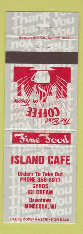 Matchbook Cover - Island Cafe Minocqua WI