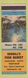 Matchbook Cover - Coghill's Food Market Indianapolis IN