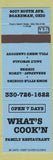Matchbook Cover - What's Cook'n Family Restaurant Boardman OH