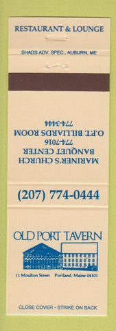 Matchbook Cover - Old Port Tavern Restaurant billiards Portland ME