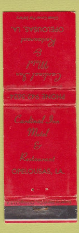 Matchbook Cover - Cardinal Inn Motel Restaurant Opelousas LA
