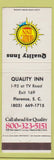 Matchbook Cover - Quality Inn Florence SC