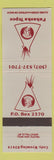 Matchbook Cover - Pahaska Tepee Cody WY
