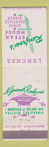 Matchbook Cover - Renfrow's Steak House Vallejo CA