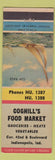 Matchbook Cover - Coghill's Food Market Indianapolis IN