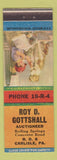 Matchbook Cover - Roy D Gottshall Auctioneer Carlisle PA