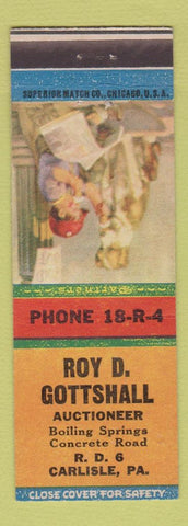 Matchbook Cover - Roy D Gottshall Auctioneer Carlisle PA