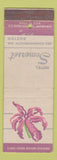 Matchbook Cover - Somerset Hotel Boston MA Orchid
