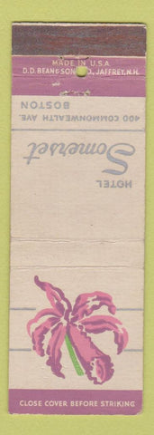 Matchbook Cover - Somerset Hotel Boston MA Orchid