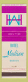 Matchbook Cover - Hotel Madison Boston MA