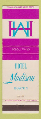 Matchbook Cover - Hotel Madison Boston MA