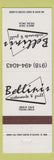 Matchbook Cover - Bellini's Restaurant Grill Tulsa OK