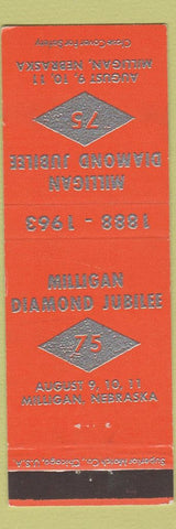 Matchbook Cover - Milligan Diamond Jubilee Milligan NE