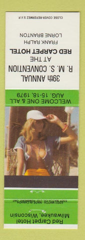 Matchbook Cover - RMS Convention 1979 Milwaukee WI pinup green band