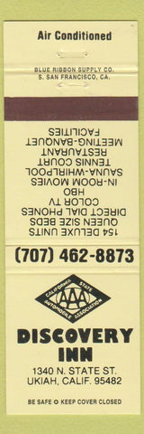 Matchbook Cover - Discovery Inn Ukiah CA