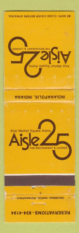 Matchbook Cover - Aisle 25 Restaurant Indianapolis IN WEAR