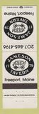 Matchbook Cover - Jameson Tavern Freeport ME
