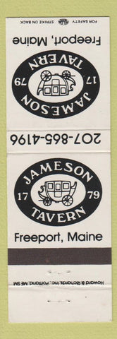 Matchbook Cover - Jameson Tavern Freeport ME