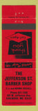 Matchbook Cover - Jefferson ST Barber Shop Kirkwood MO red