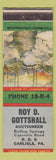 Matchbook Cover - Roy D Gottshall Auctioneer Carlisle PA
