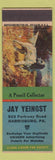 Matchbook Cover - Jay Yeingst Pencil Collector Harrisburg PA