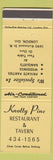Matchbook Cover - Knotty Pine Restaurant Tavern London ON yellow