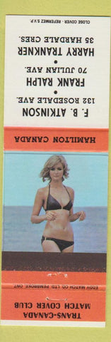 Matchbook Cover - Trans Canada Match Club Hamilton ON pinup orange band