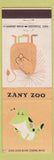 Matchbook Cover - Zany Zoo Frog Lion?