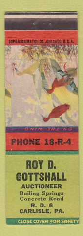 Matchbook Cover - Roy D Gottshall Auctioneer Carlisle PA