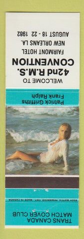 Matchbook Cover - RMS Convention 1982 New Orleans LA pinup blue band