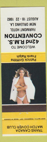 Matchbook Cover - RMS Convention 1982 New Orleans LA pinup yellow band