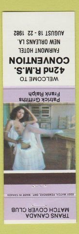 Matchbook Cover - RMS Convention 1982 New Orleans LA pinup lavender band