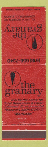 Matchbook Cover - The Granary Edwardsville IL