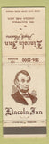Matchbook Cover - Lincoln Inn Lincoln Park MI Abraham
