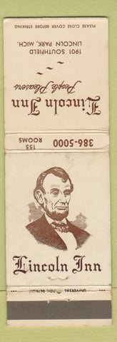 Matchbook Cover - Lincoln Inn Lincoln Park MI Abraham