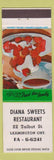 Matchbook Cover - Diana Sweet Restaurant Leamington ON