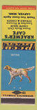 Matchbook Cover - Kraemer's Cafe Carver MN setter