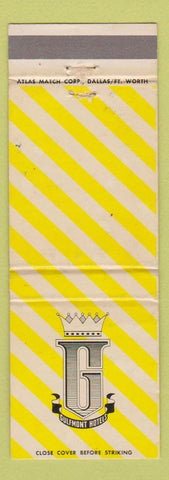 Matchbook Cover - Gulfmont Hotels Austin McAllen Houston TX