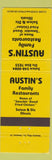 Matchbook Cover - Austin's Family Restaurants Salem Dix IL