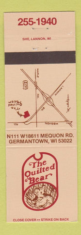 Matchbook Cover - Quilted Bear Germantown WI