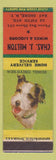 Matchbook Cover - Chas Melton Wines Liquors Bay Shore NY Wire Haired Terrier