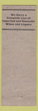 Matchbook Cover - Chas Melton Wines Liquors Bay Shore NY Wire Haired Terrier