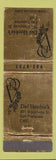 Matchbook Cover - Del Vecchio's San Francisco CA