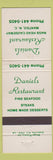 Matchbook Cover - Daniels Restaurant Manteo NC