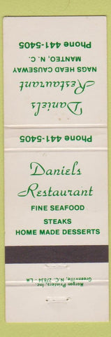 Matchbook Cover - Daniels Restaurant Manteo NC