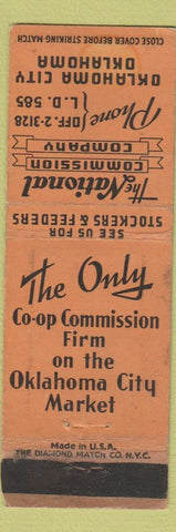 Matchbook Cover - The NATional Commission Company COOP Oklahoma City OK WEAR