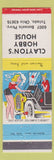 Matchbook Cover - Clayton's Hobby House Toledo OH hillbilly